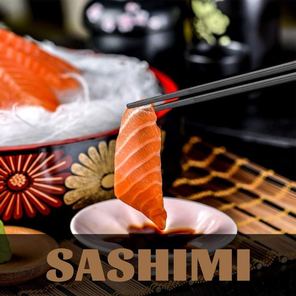 Fiberglass Chopsticks 10 Pairs Reusable Chopstick Non Slip Dishwasher Safe Black - Picture 5 of 6